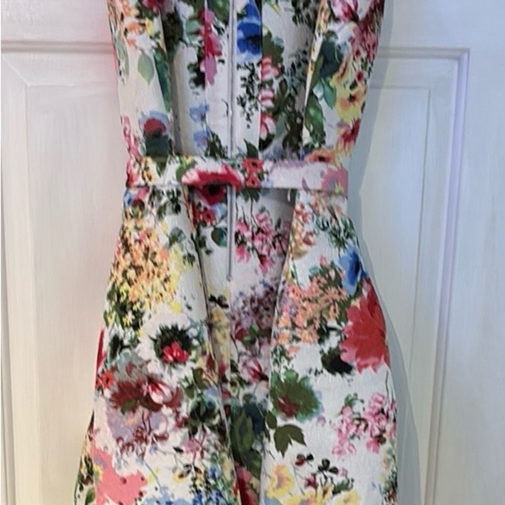 Danny & Nicole beautiful floral pattern and fabric.A-Line Midi Dress